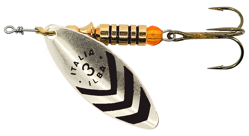 Блесна LUNGO "Silver/Black" №3 (Ilba), 7г